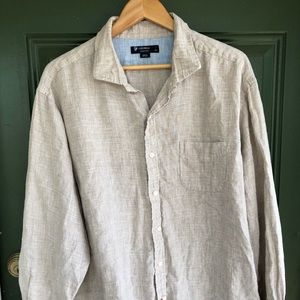 Daniel Cremieux Shirts - Daniel Cremieux linen shirt with elbow patches Daniel Cremieux Shirts - Daniel Cremieux linen shirt with elbow patches